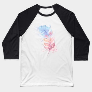 Fluffy Powder Feather Baseball T-Shirt